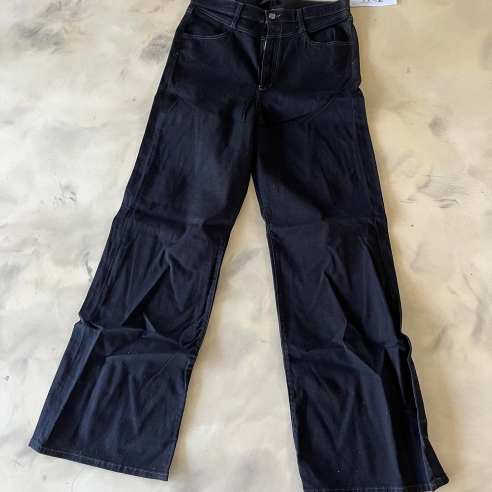 Joe's Jeans Black Wide Leg High Waist Denim Trouser Jeans NWT Sz 32
